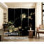 Paravent pliable en aluminium avec toile noire-839705568