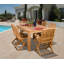Table de patio rectangulaire en teck Alyisa