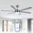 Vaczon 60" 6-Blade Modern Ceiling Fan with Dimmable 3CCT LED Lights and Remote Control-1187830504