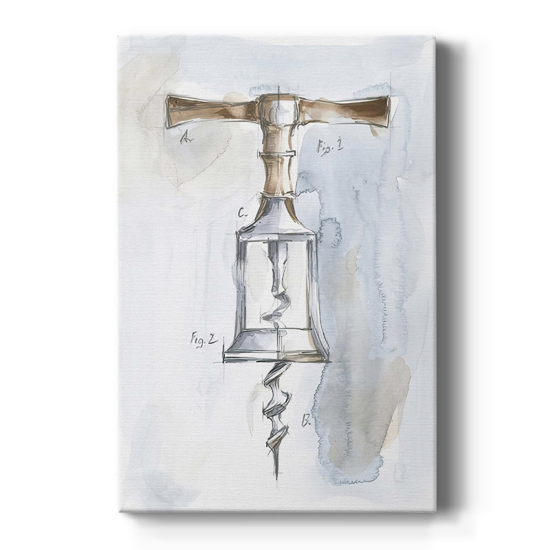 Tire-bouchon Variété II -Galerie enveloppée Cavas, H 18 po x l 12 po