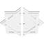 40"OD x 1"ID x 22 1/4"C x 1"P Axel Architectural Grade PVC Contemporary Ceiling Medallion, Two Piece-36075040