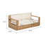 Ensemble de conversation extérieure moderne Tessa en bois d'acacia pour 4 personnes avec fauteuils club, canapé et table basse pour patio et véranda