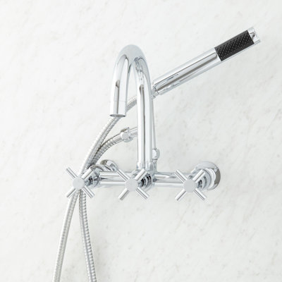 Sebastian Wall Mounted Tub Faucet with Cross Handles