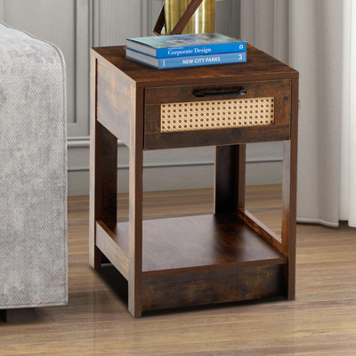 Table de chevet en bois manufacturé Vinco