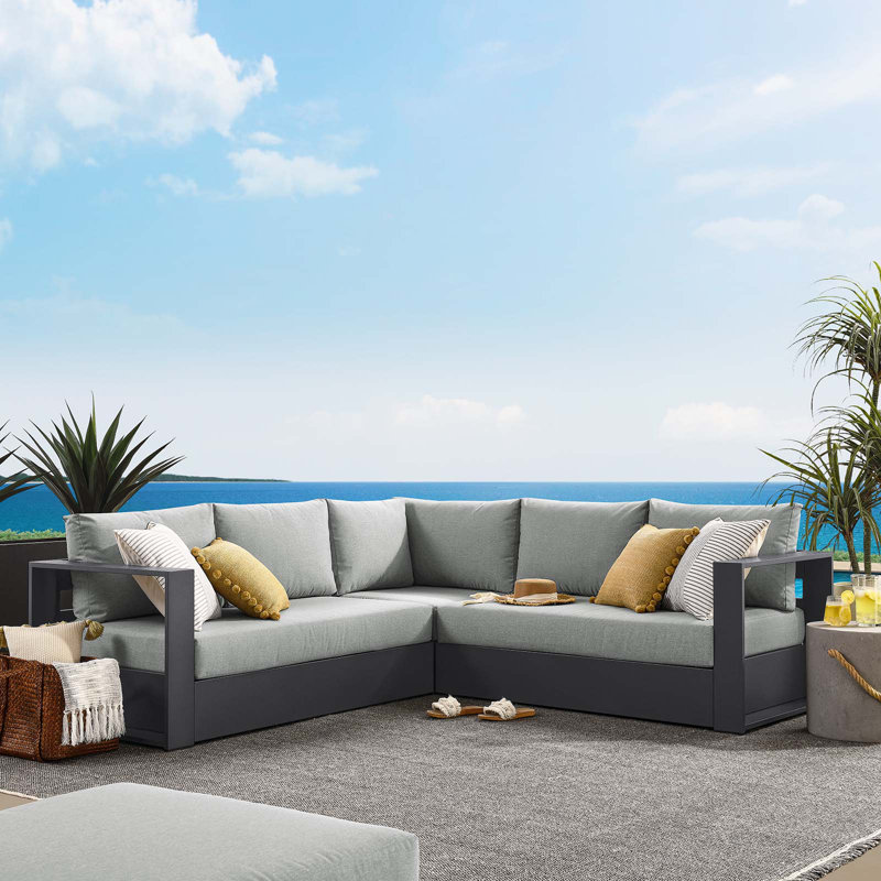 Ensemble de canapé modulaire 3 pièces Modway Tahoe, Gris