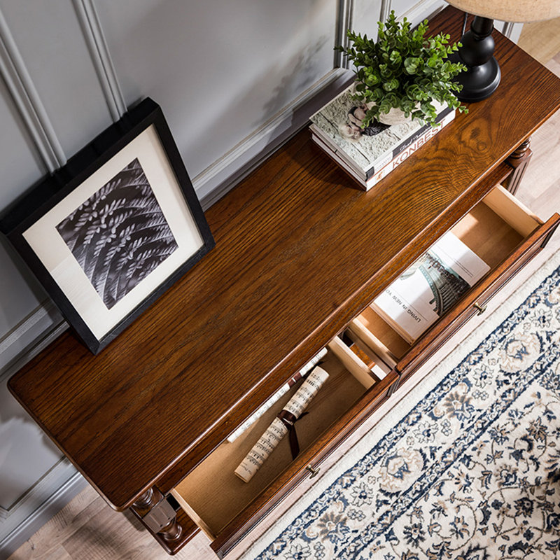 Multi Functional Solid Wood Console Table, Gray, 34.65" H x 47.24" W x 13.78" D
