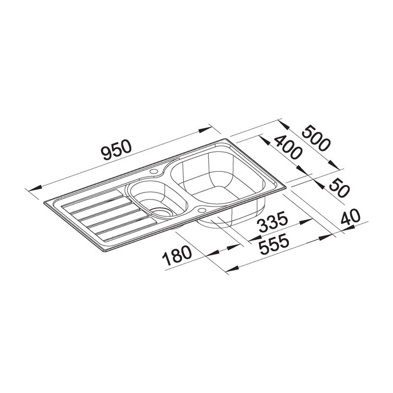 Lanis Double Bowl Inset Kitchen Sink
