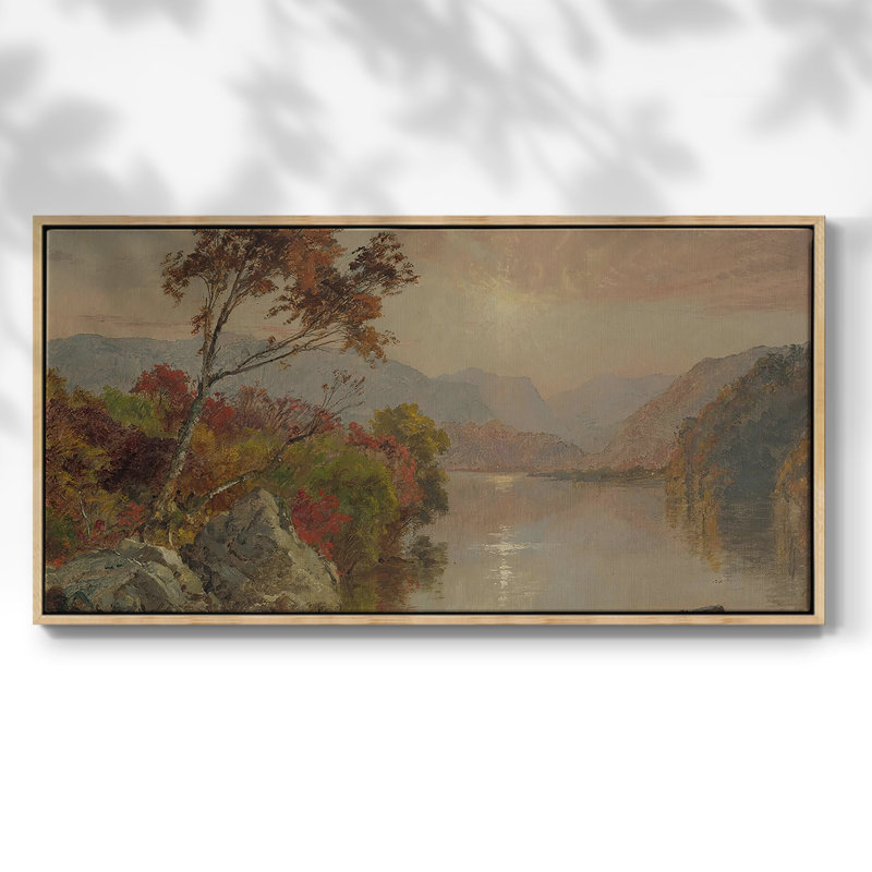 Série paysage - DCCLX III - Toile tendue avec châssis encadré - Prêt à être accroché, H 25 po x l 49 po, Naturel