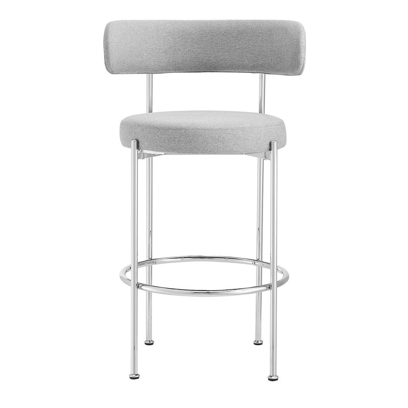 Tabourets Modway Albie - ensemble de 2, Argent argent, gris, Tabouret de bar (siège d'une hauteur de 28,5 po)