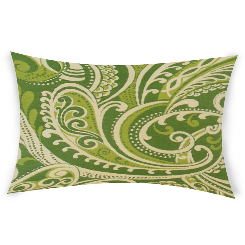  Housse de coussin rectangulaire et insert, Vert, 14 po x 48 po