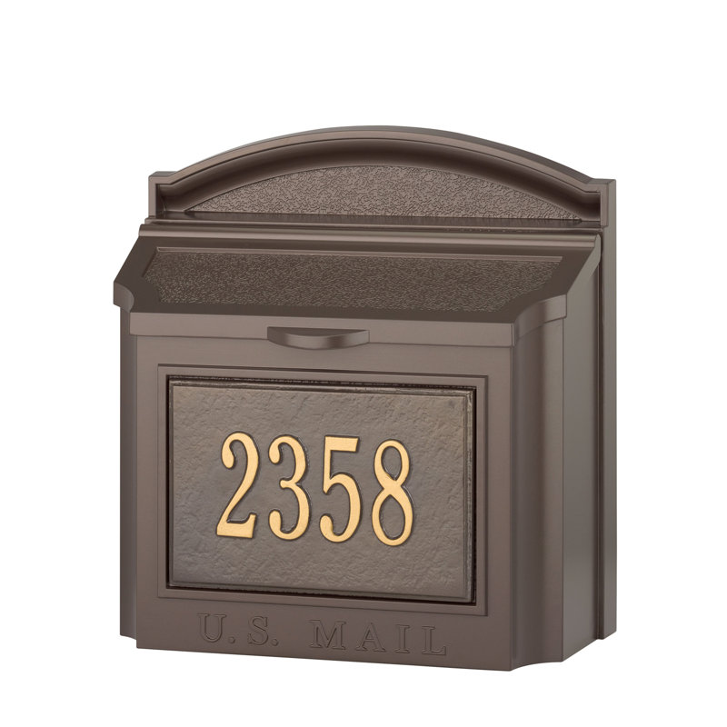 Locking Wall Mounted Mailbox, French Bronze, Yes