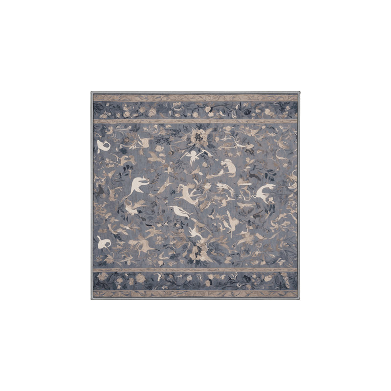 Tapis rose soyeux et moelleux, Carré 3 pi