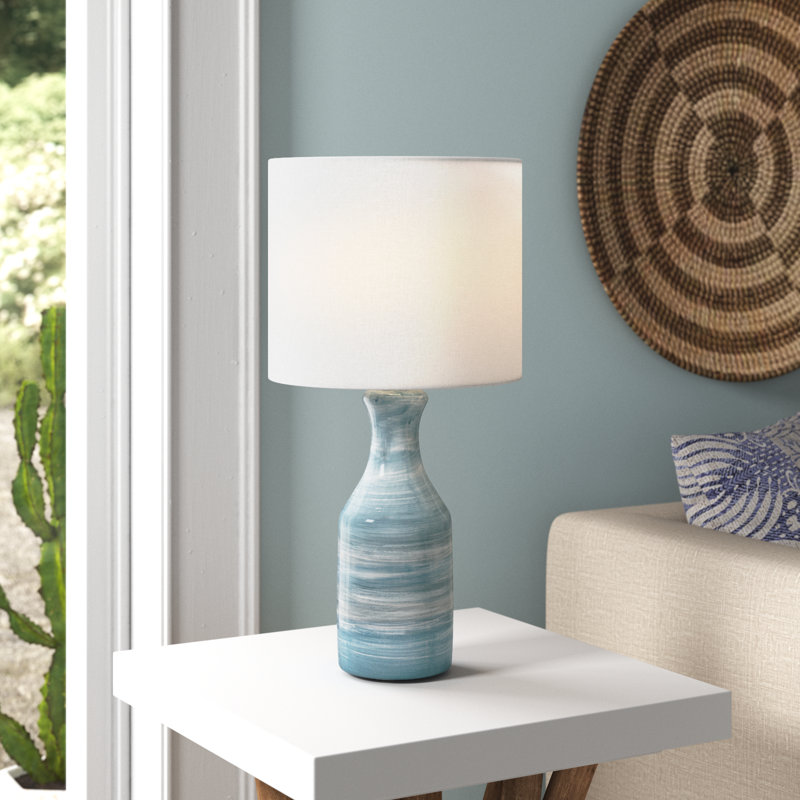 Edward Ceramic Table Lamp, Blue