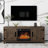 Kristanne 58" W TV Stand with Electric Fireplace and Cabinet/Enclosed storage-750745182