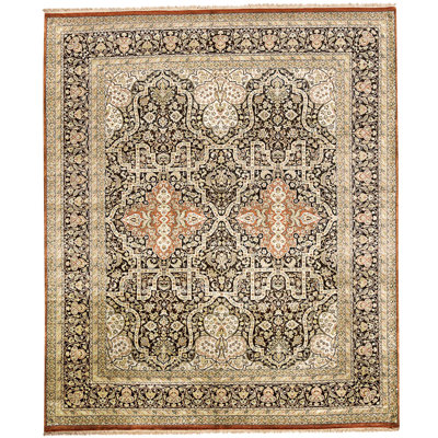 One-of-a-Kind 8'2" X 9'10" Rectangle Wool Area Rug in Black