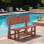 Table de pique-nique convertible 2 en 1 avec dossier et trou pour parasol