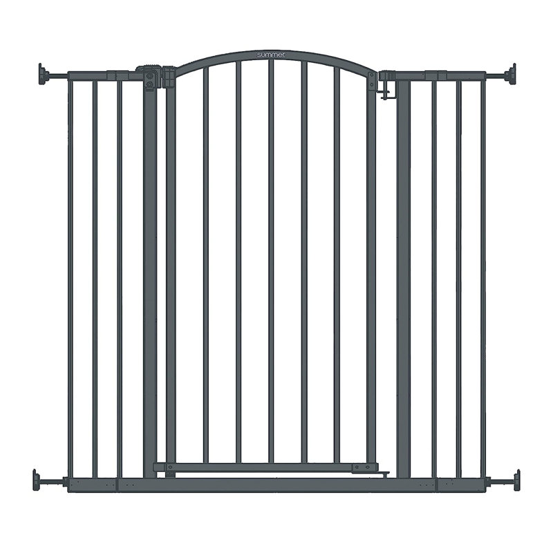 Metal Adjustable Pressure Mounted Pet Gate With Door