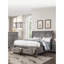 Très grand lit gris antique, rangement sous le lit, tiroirs