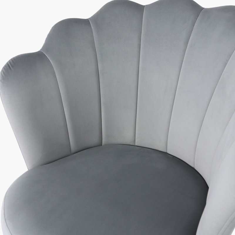67.5cm Wide Velvet Cocktail chair, Silver