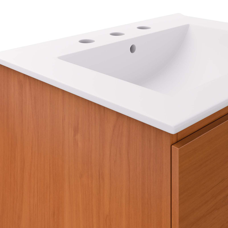 Meuble-lavabo mural 24 po Modway Scenic, Blanc