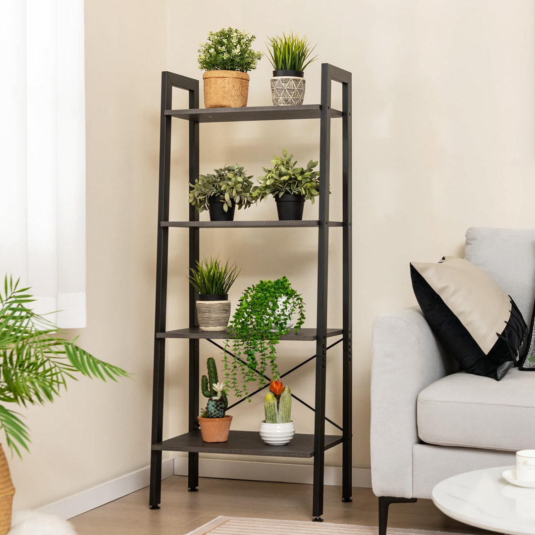 Ingemar 138cm H x 56cm W Iron Ladder Bookcase