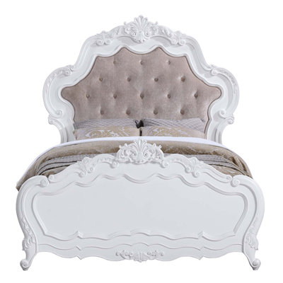 Grand lit Latisha, finition blanche