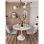 Charina Oval Marble Top Dining Table
