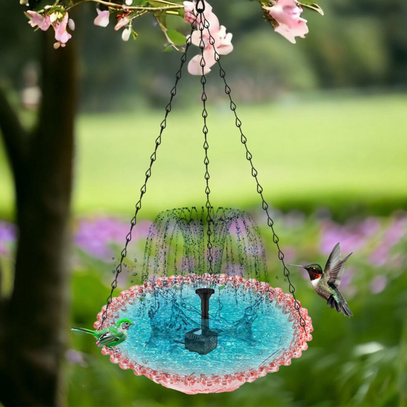 Fontaine flottante solaire pour animaux de compagnie, Rose