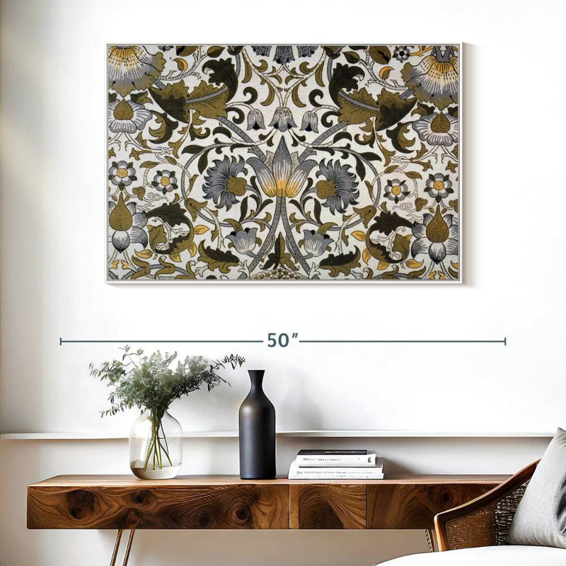 Lodden, 1884, Cadre flottant blanc, 40 po x 27 po