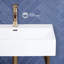 Lavabo console en céramique Claire 24 avec pieds chromés-749142779