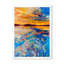 «Orange Sunset over Whirly Blue Waves», peinture sur toile-59755835-59755840