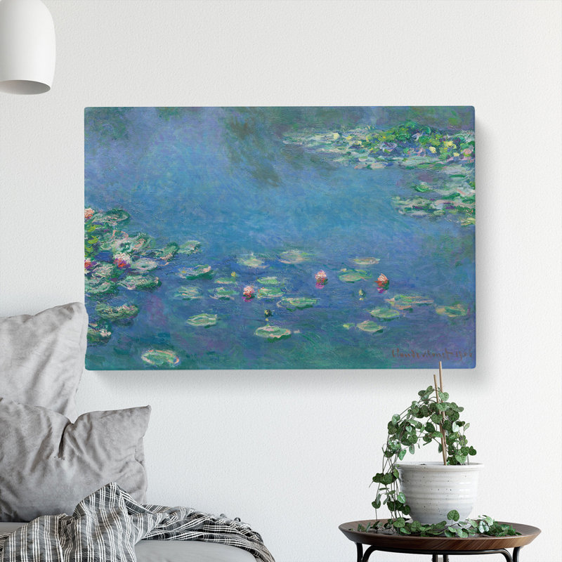 Water Lilies Lily Pond Vol.24 by Claude Monet - Wrapped Canvas Painting, 50cm H x 76cm W x 3cm D