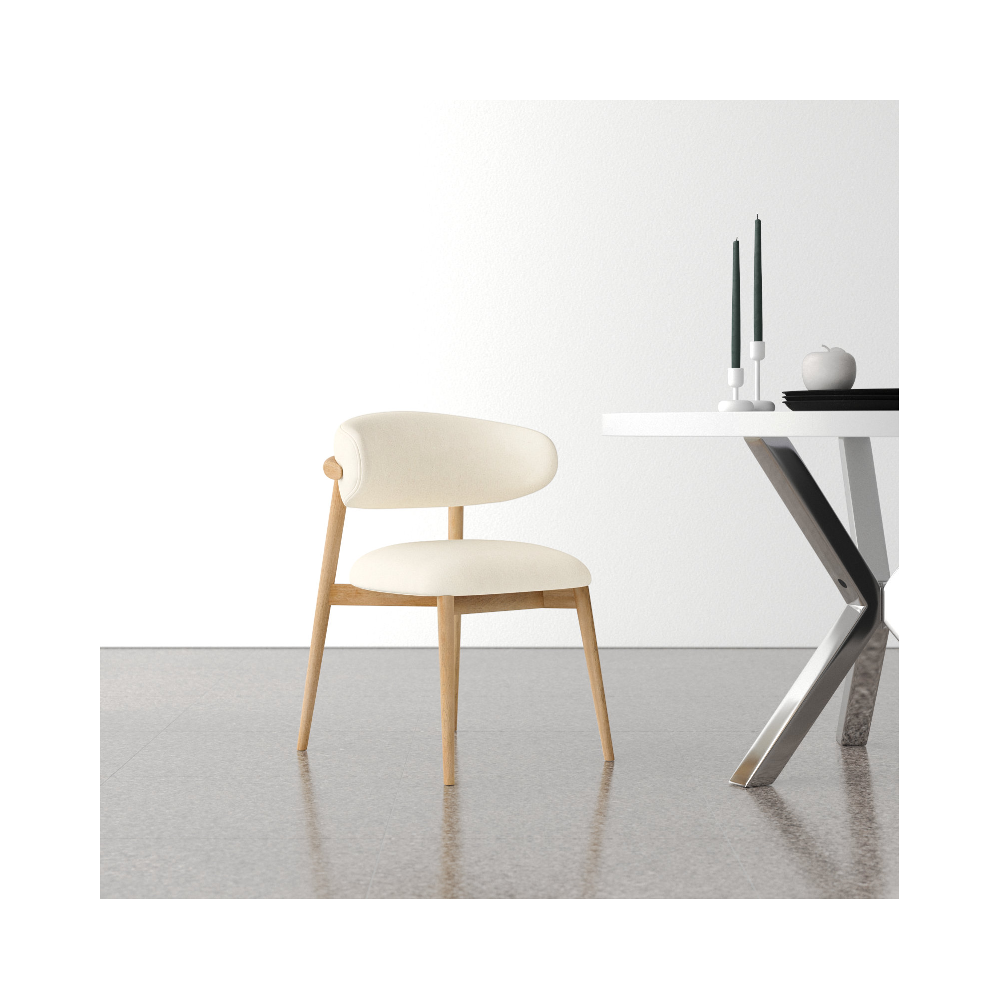 Kel Back Side Chair, Savile Flax