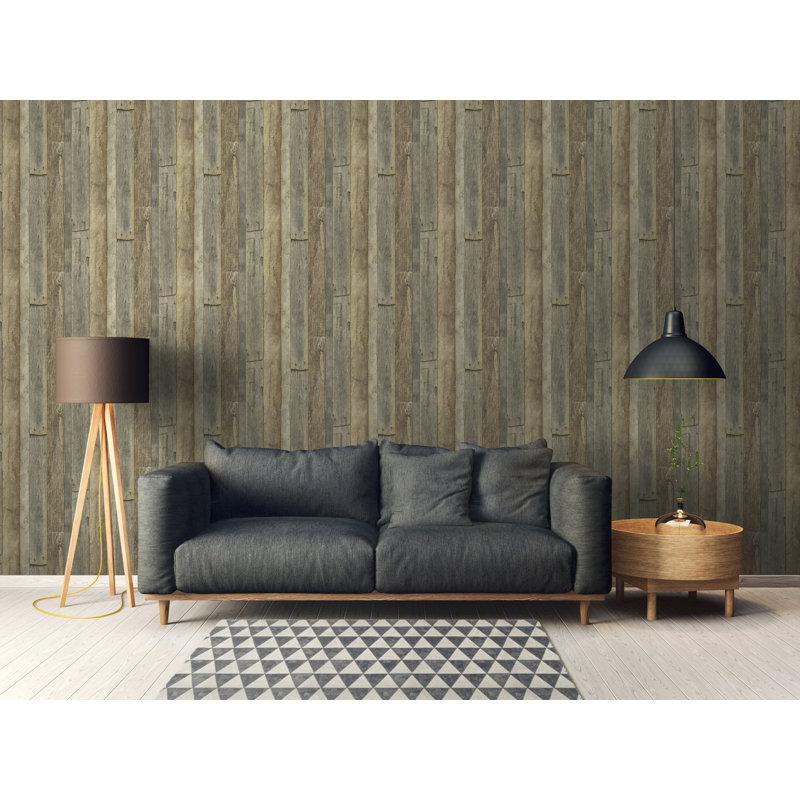 33cmm x 33cm Matte Wallpaper Roll, Brown/Green