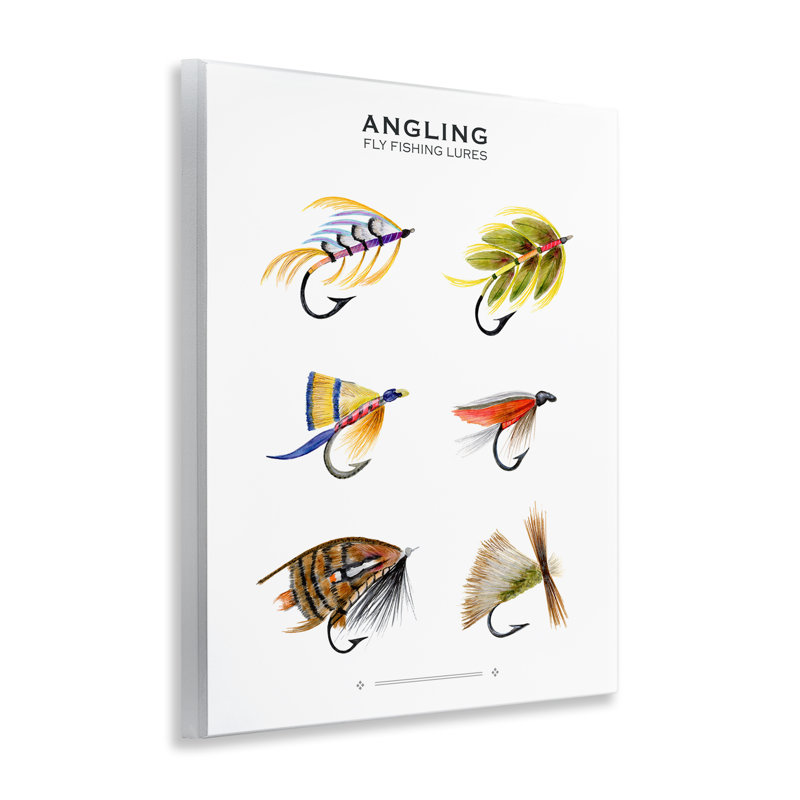  Angling Fly Fishing Lures Wall Plaque Art by Brett Blumenthal