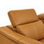 Canapé modulaire réglable en cuir avec sièges inclinables électriques et console de rangement - 5 sièges, similicuir gingembre, arrangement personnalisable, places assises