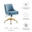 Chaise de bureau en velours Discern Performance par Modway-1079178933