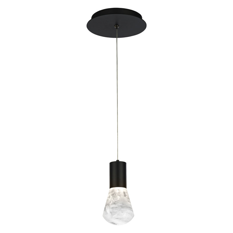 Luminaire suspendu 1 lumière DEL Plum Plum, Noir