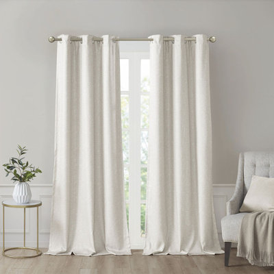 Paire de rideaux en polyester Naquan