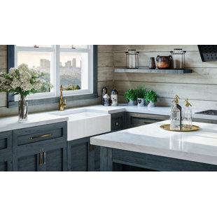 Luxury 33" L x 20" W Double Basin Undermount Kitchen Sink with Basket Strainer