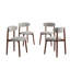 Ensemble de chaises de salle à manger rembourrées Modern 4 pièces avec dossier incurvé et structure en bois massif-1623525906