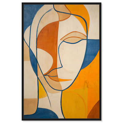"Mask of Lines I", reproduction d'art sur toile encadrée par Art Remedy, cadre noir, 16 x 24