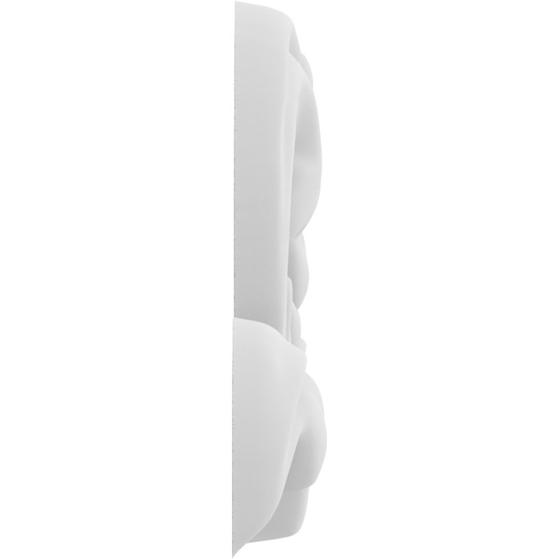 Rosette cheviot, H 1,5 po x l 2 po x P 0,25 po