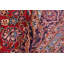 Tapis rouge en laine noué à la main vintage rétro Kashan Wong - 9 pi 11 po x 13 pi 0 po