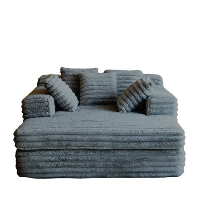 58" Oversized Single Corduroy Upholstered Sofa