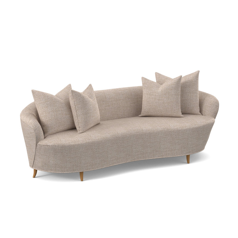 Boomerang Sofa, Amber, Filigree Ivory 100% Polyester