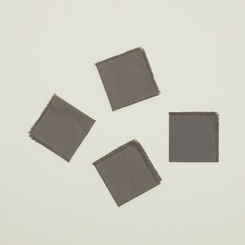Caseville Essential Cocktail Napkin, Dark Gray
