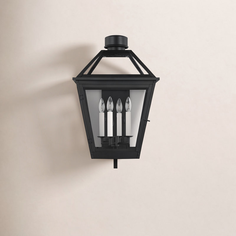 Composite Wall Light, Textured Black, 28.25" H x 15.75" W x 16.5" D