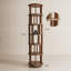 Bibliothèque pivotante à 360 ° en bois massif, équipée de roues de frein, permettant un ajustement flexible-1752471737-1753090296