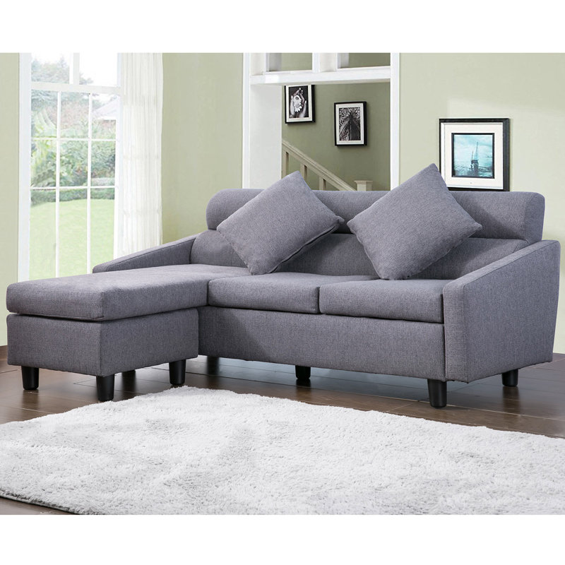 Browder 4 Seater Corner Sectional, Grey